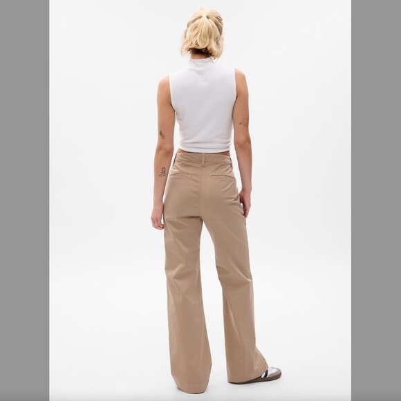 GAP High Rise Flare Khakis - Picture 2 of 2